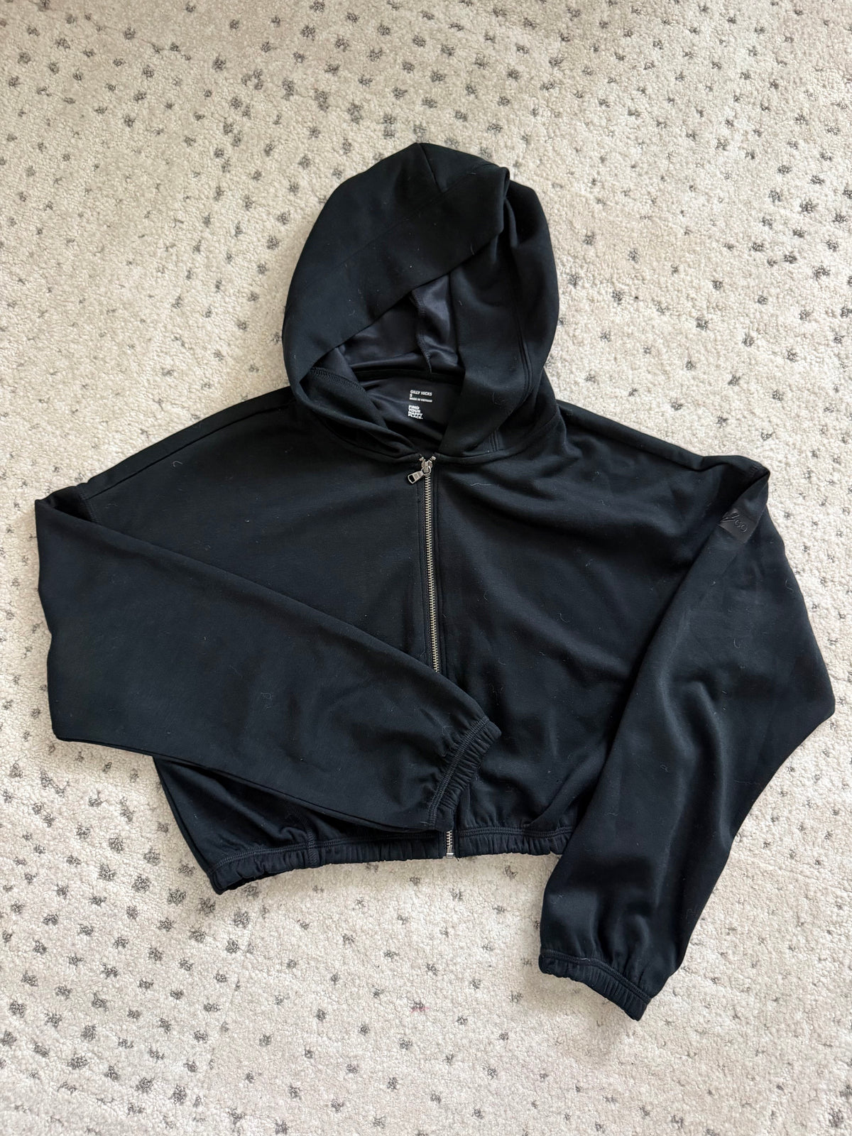 Gilly Hicks Sweatshirt VGUC Cropped Black - size Women - S (4/6)