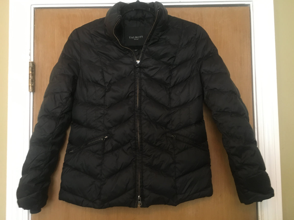 Talbot's petites - sizeP black coat fill - down - size Women - XS (0/2)