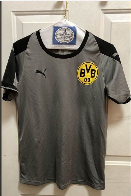 BVB soccer jersey Adult size M, gray - size Teen/Men - M (32-34)
