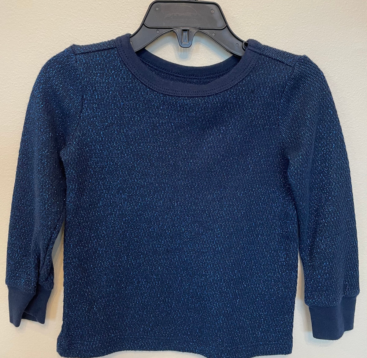 Long Sleeve Sparkly VGUC Navy Blue top, Gymboree - size Month - 18-24 / 24M