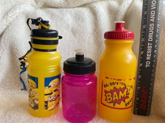 3 water bottles