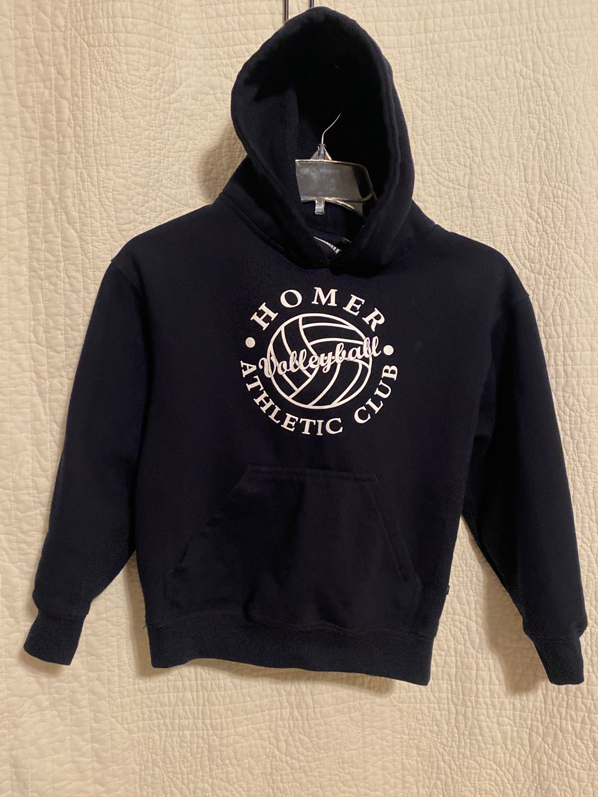 Navy blue hoodie with pockets - size Youth - 8 (M)