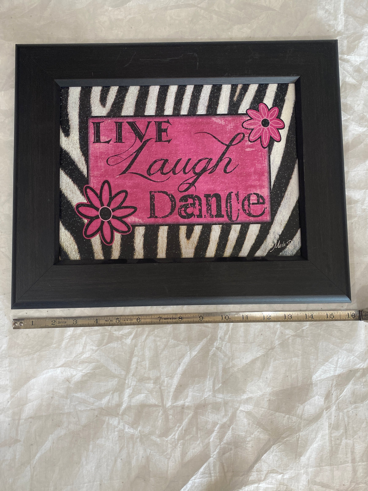 Girls room frame 13x16 Live laugh dance