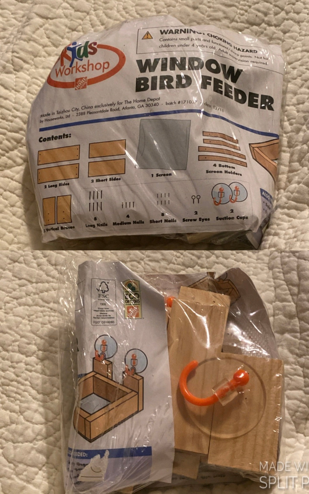 Home Depot kids workshop new Window Bird Feeder