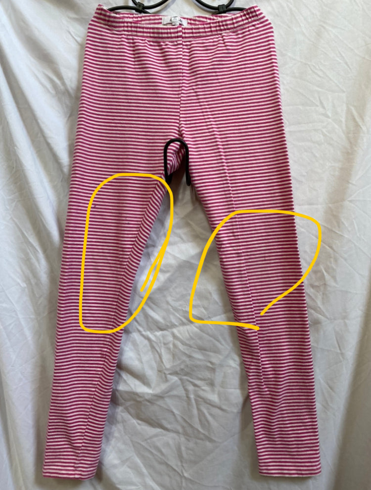 NOTE:playclothes FabKids Pink and white leggings - size Youth - 8 (M)