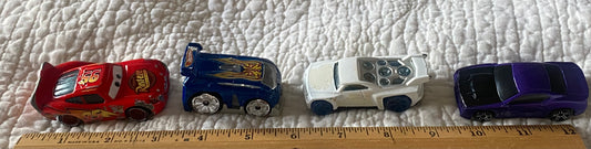 Lot of 4 cars Includes Disney Lightni'
