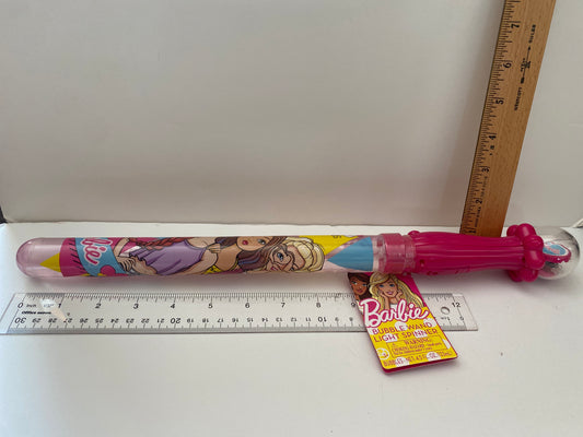 Barbie bubble blowing wand light works though
