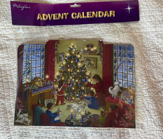 NEW Unused 12x9 Advent calendar