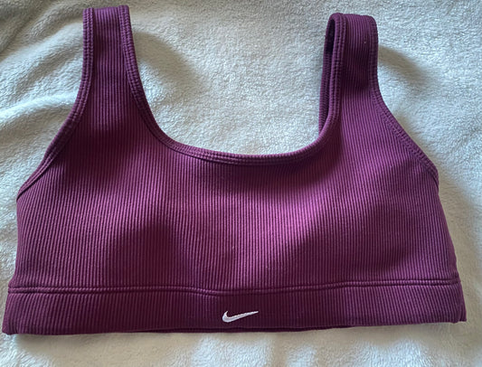 Nike purple ribbed Sport bra white Nike - size Women - S (4/6)