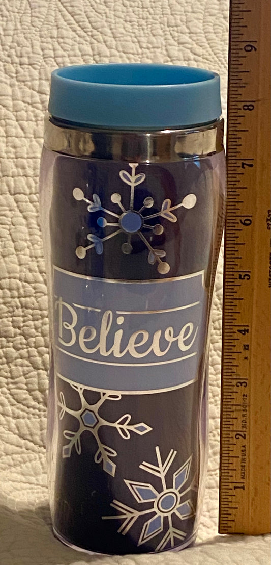 Believe Blue coffee, tea Insulated drinking to go
