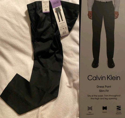 NEW Calvin Klein Black Dress pants size 30x30 - size Teen/Men - S (29-31)