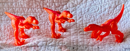 Imaginext Jurassic World 3 raptors orange