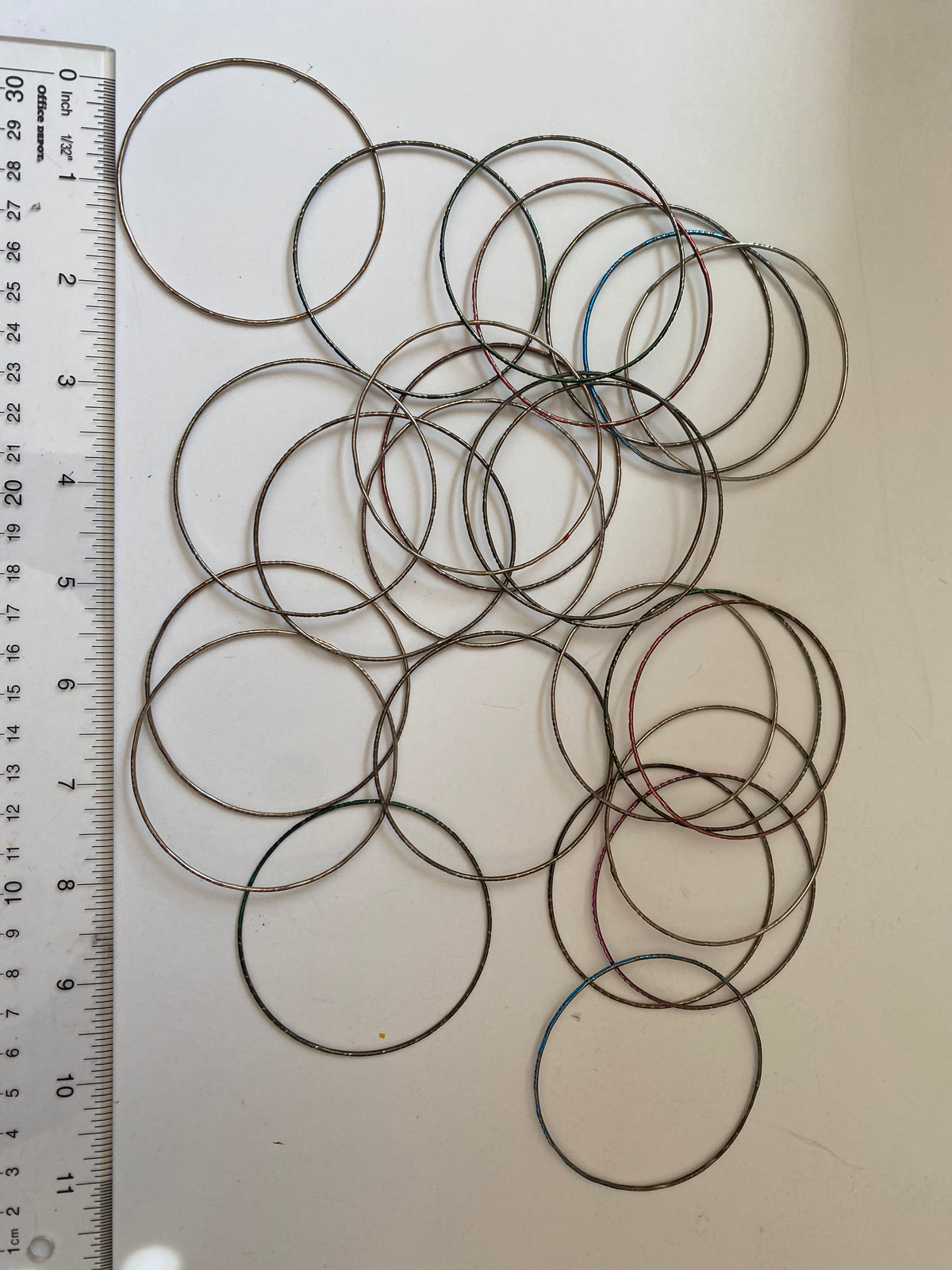 Thin metal bracelets 25
