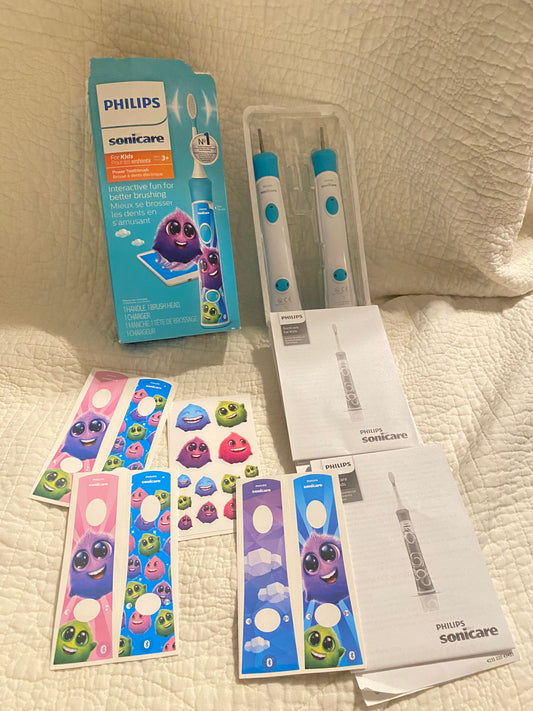 Lot of 2 Sonicare philip Power tooth brushes kids