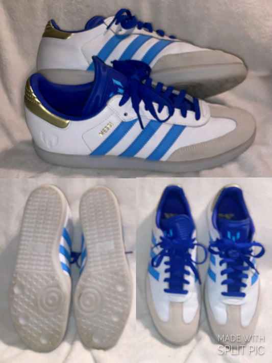 Adidas Messi Samba Spark Gen10s indoor blue - size Shoes - Adult 10