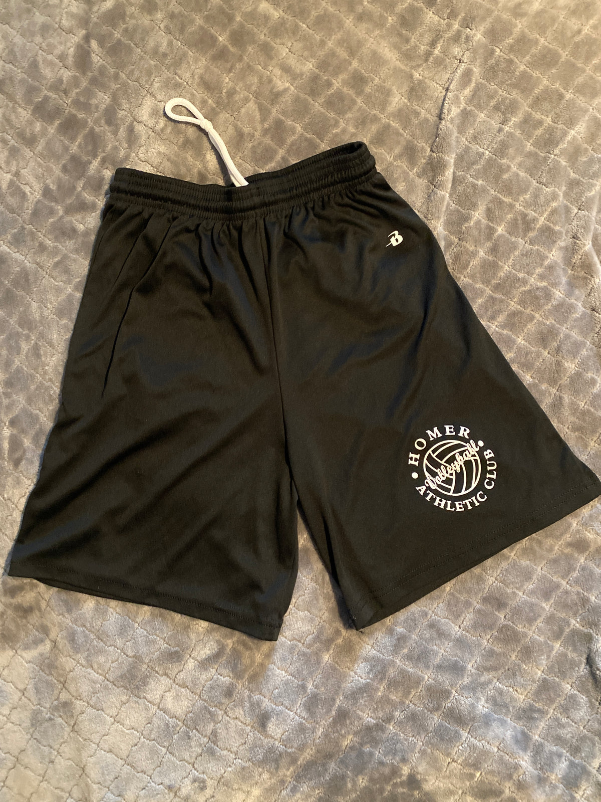 Badger Sport Black Sports Shorts volleyball - size Youth - 8 (M)