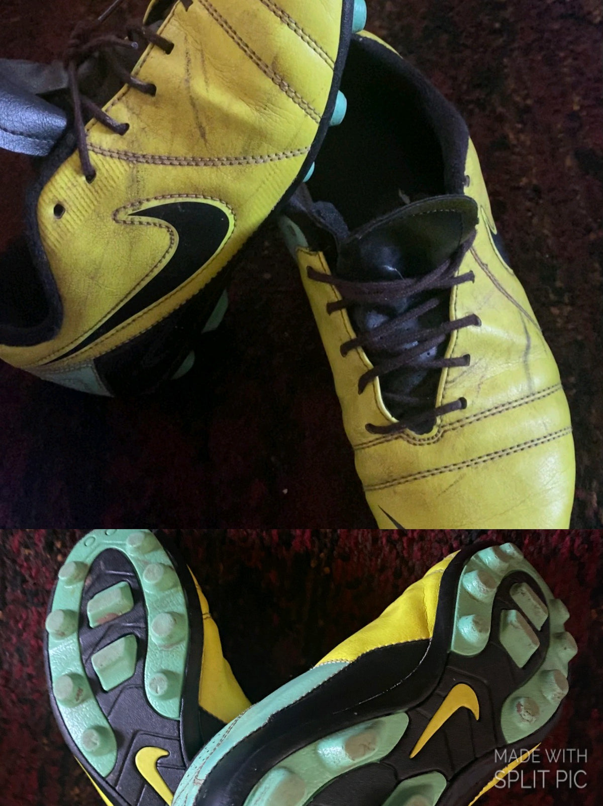 Nike safety green soccer Shoes very used lots of - size Shoes - Kids 4
