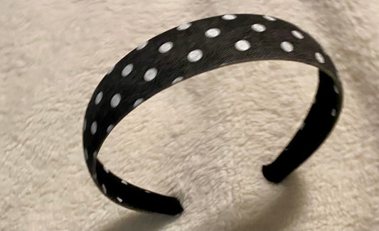 Black and white polka Dot headband