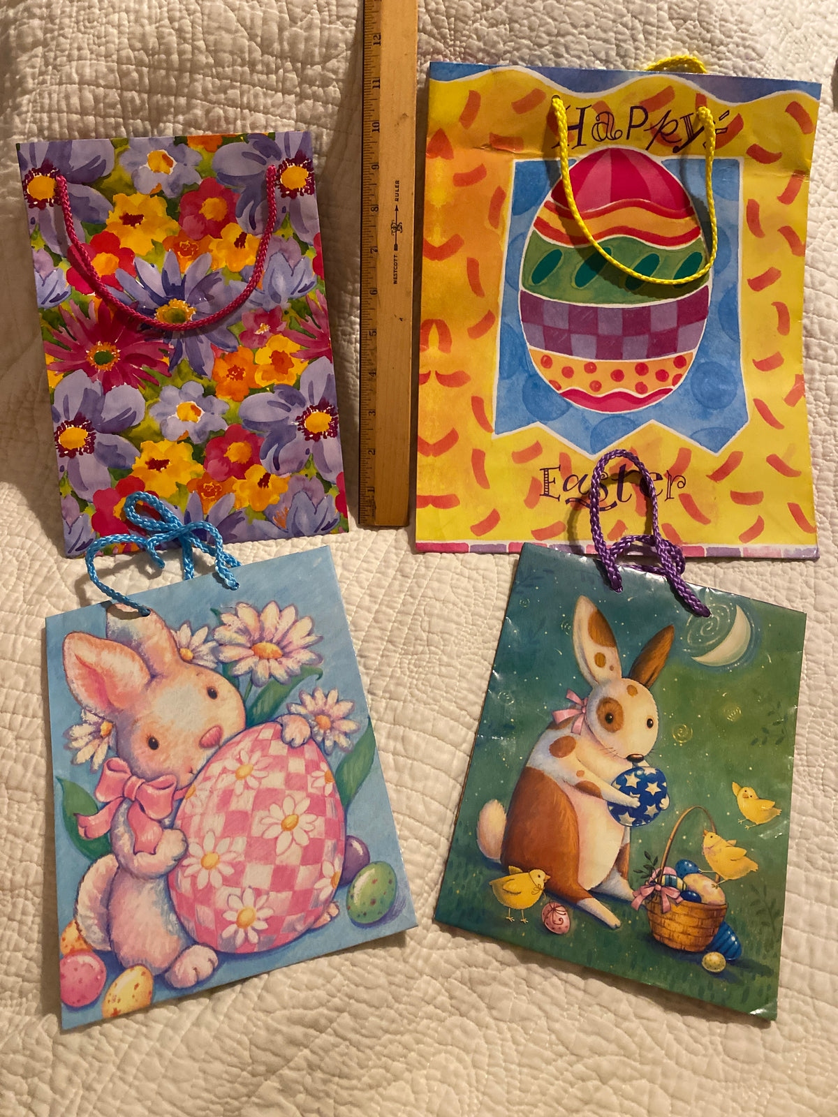 4 used but lots of life Gift bags: Easter