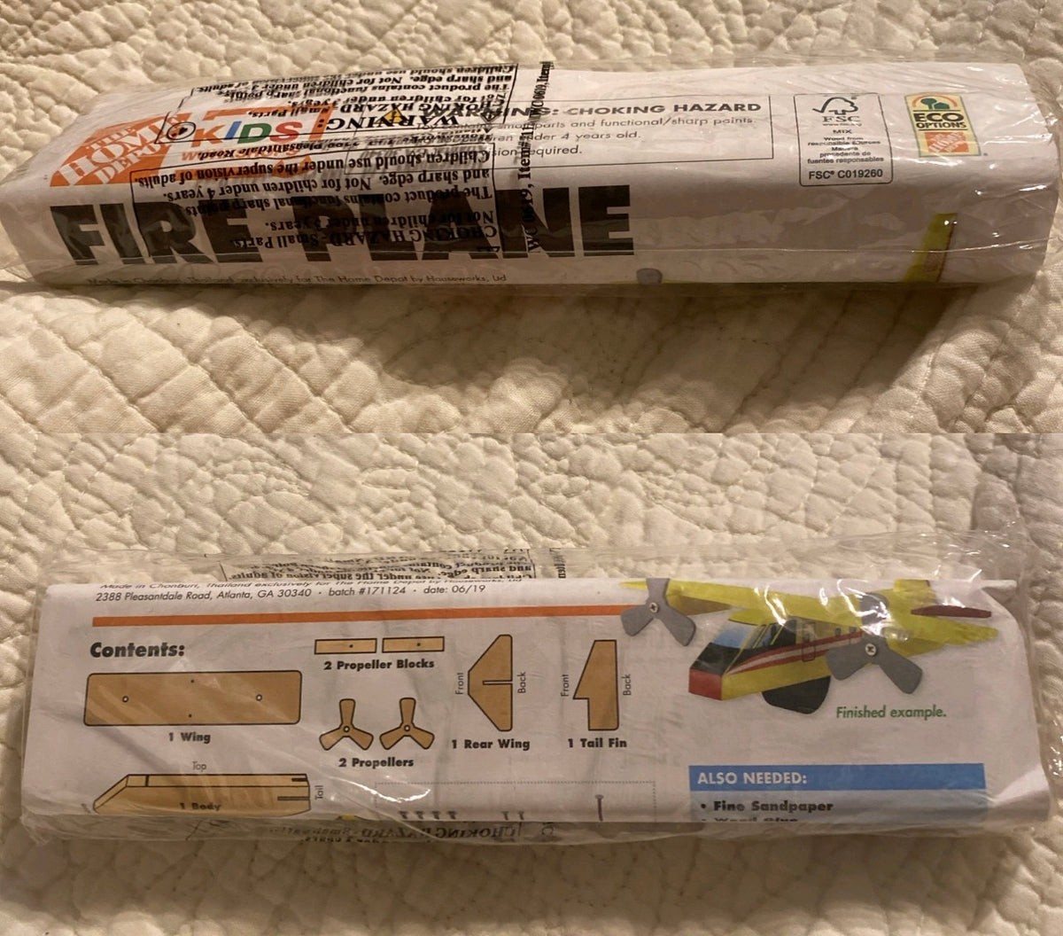 Home Depot kids workshop new build it Fire Plane