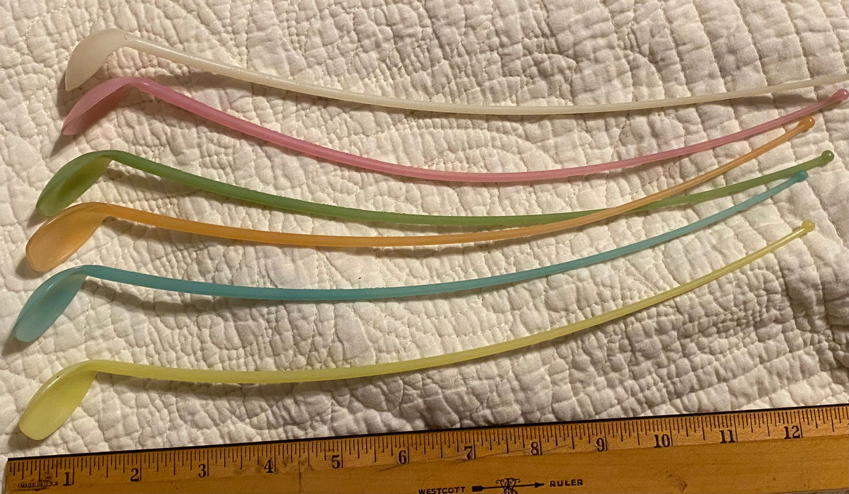 Vintage Tupperware 12 Long set of 6 pastel
