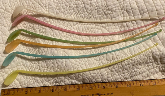Vintage Tupperware 12 Long set of 6 pastel