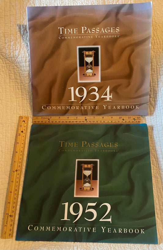 Lot of 2 Time Passage Years 1934 & 1952 book
