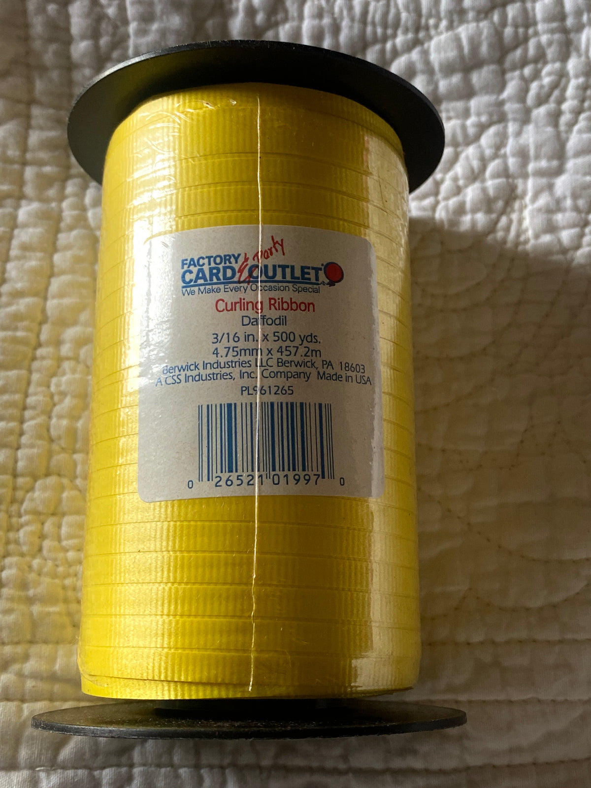 NEW unused yellow Curling ribbon for gifts