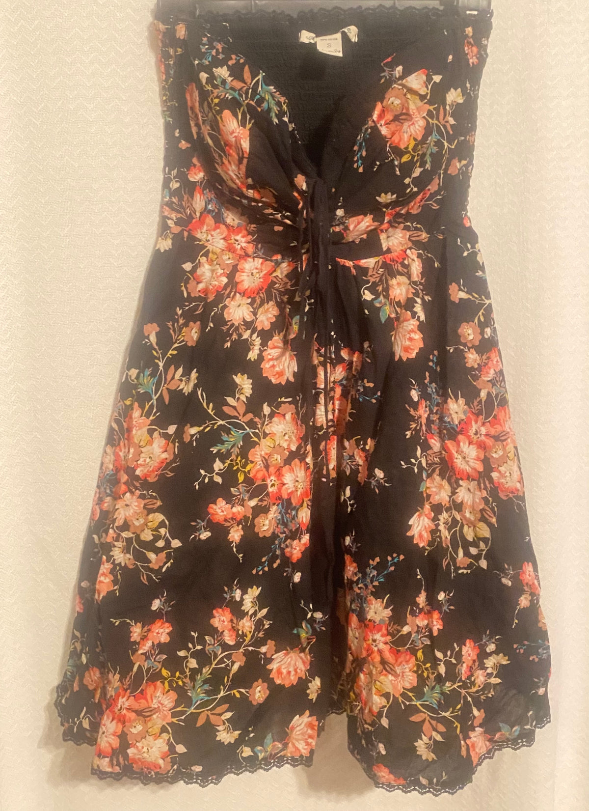 American Rag strapless Short black w peach pink - size Women - S (4/6)