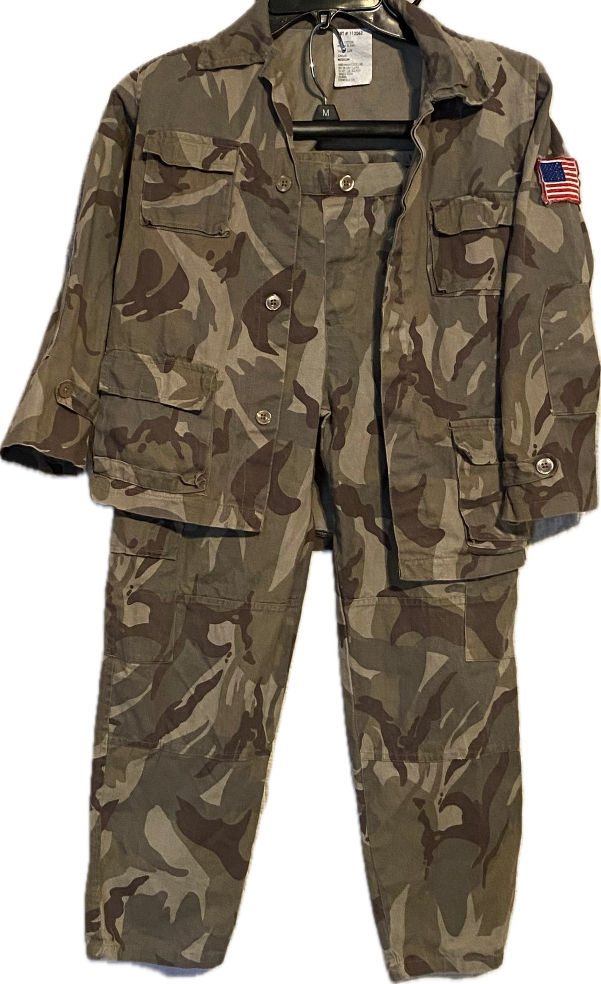 Fun world camouflage 2 piece US military - size Youth - 8 (M)