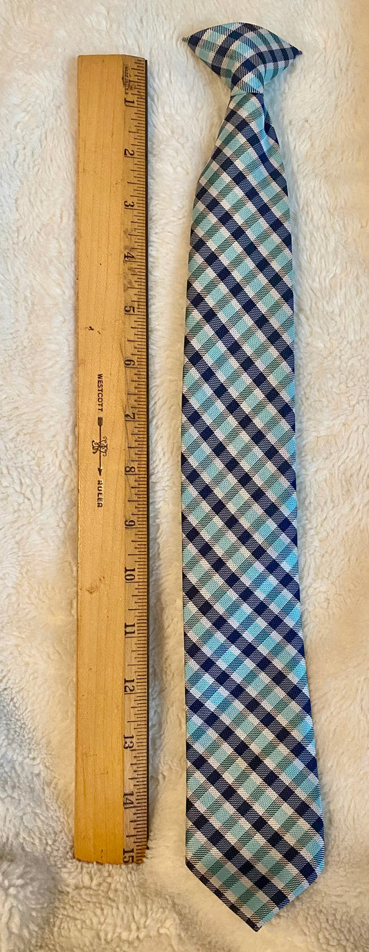 Dress clip on tie Approx 16 dark & teal