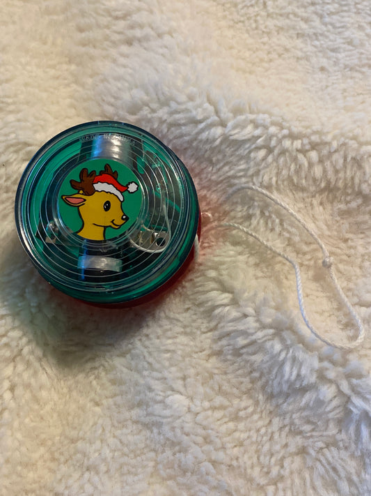 Christmas colored w Reindeer logo yo-yo