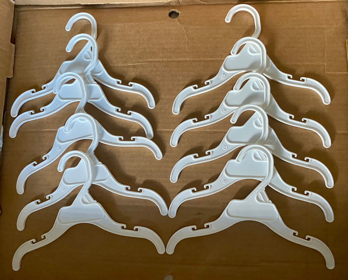 Lot of 10 baby/young Child white hangers