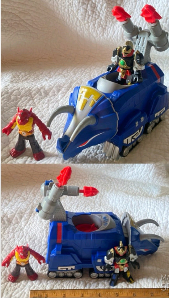 Imaginext power rangers Blue Triceratops Zord 7