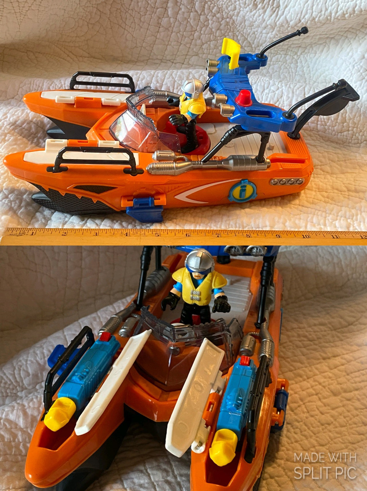 Imaginext Turbo Rescue Boat w figure turn
