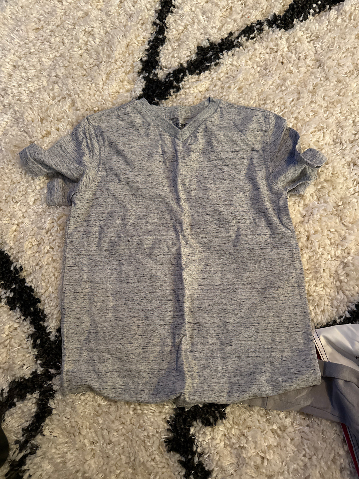 Gray tee - size Youth - 8 (M)