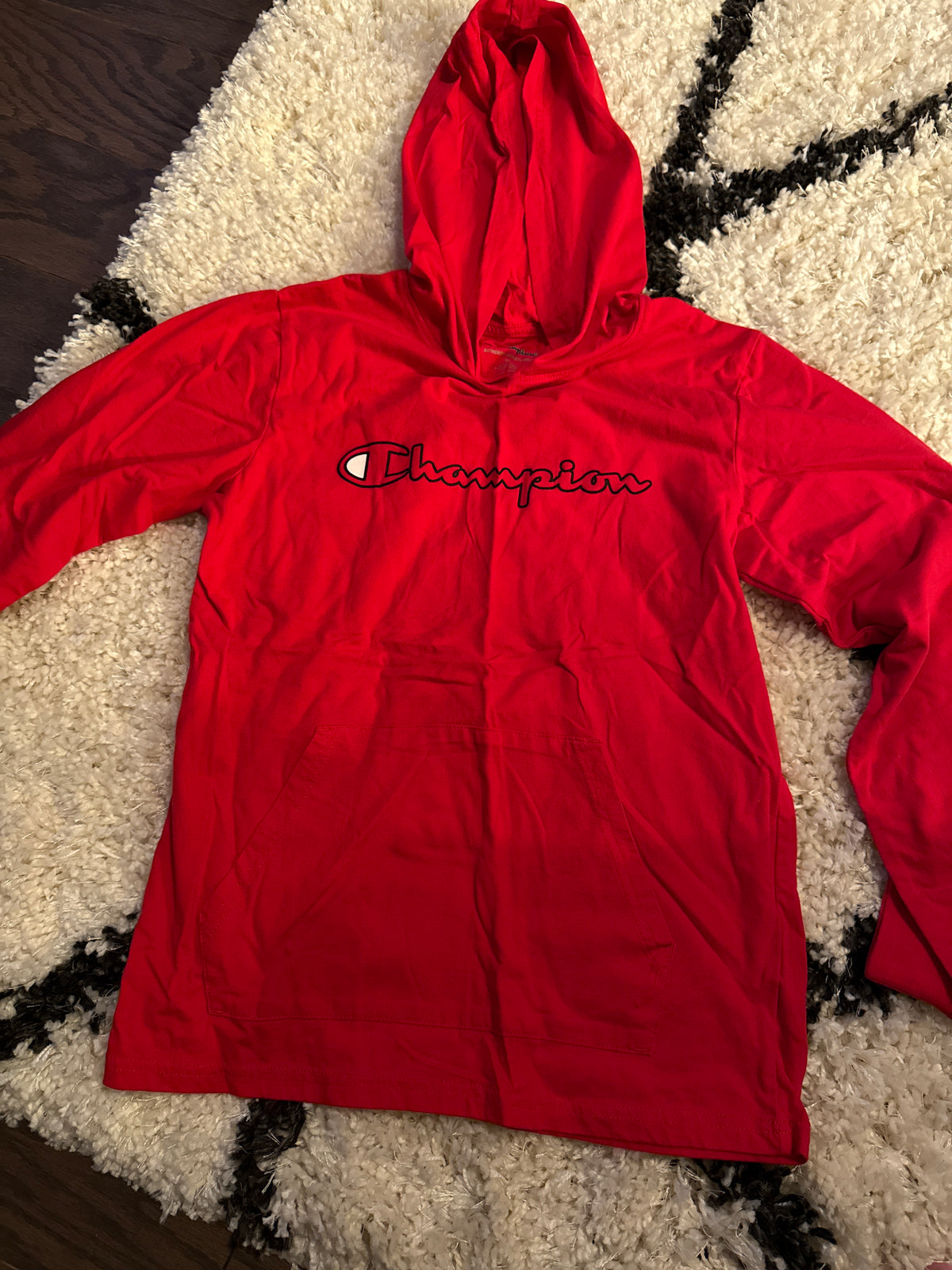 Red champion Long sleeve tee - size Youth - 14 (XL)