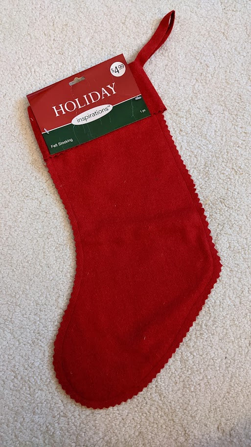 NEW($4.99)-Felt Red Stocking