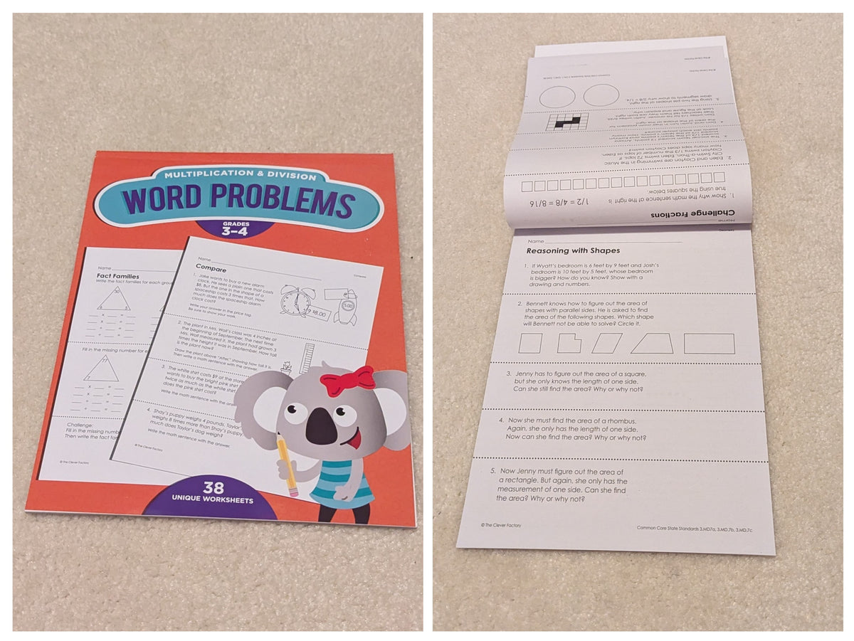 Multiplication/Division Word Problems workbook