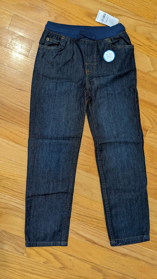 NEW! ($24) Carter's Elastic Waist Jeans - size Youth - 7 (S)