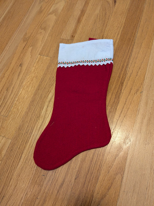 New! Felt stocking White top