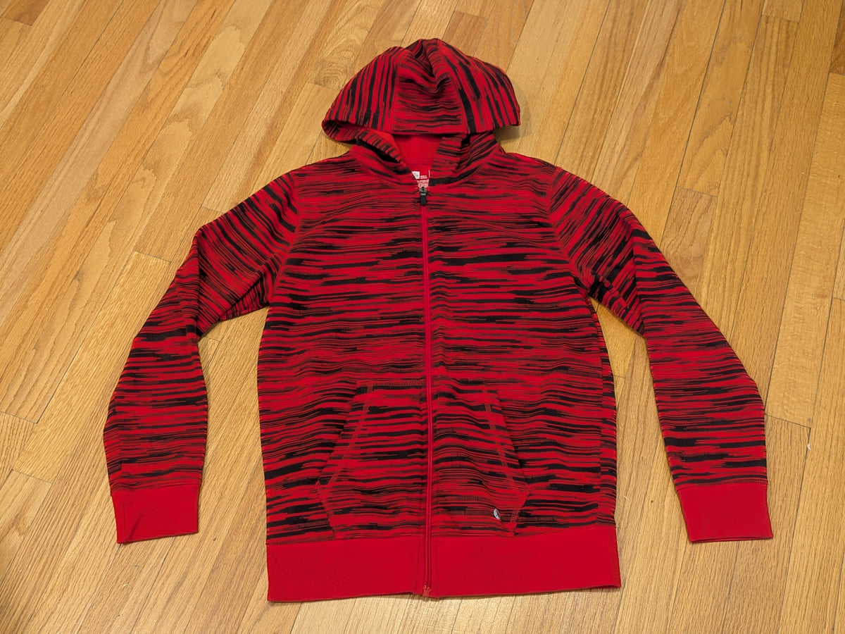 Red/black hoodie - size Youth - 14 (XL)