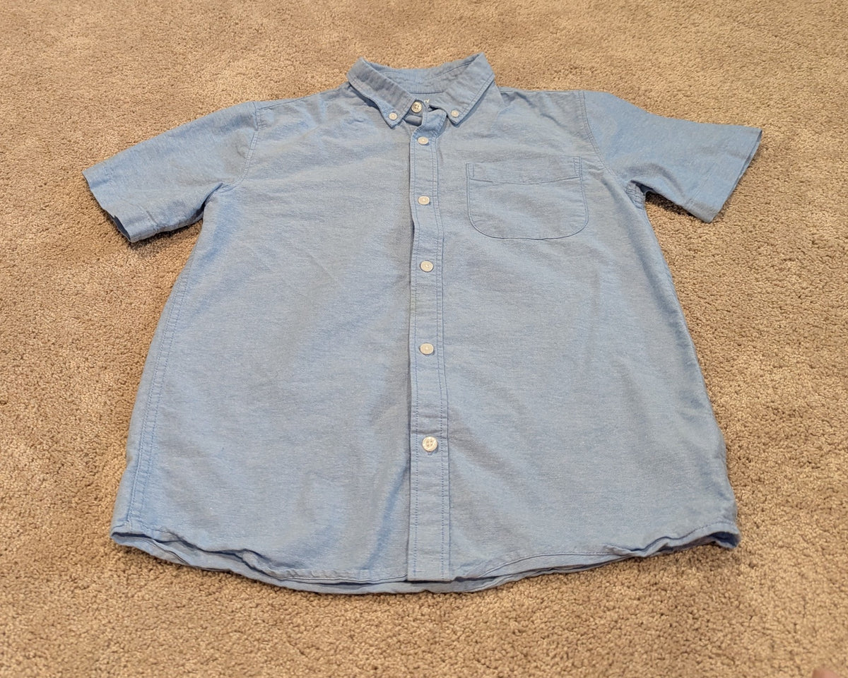 Old Navy-SS light blue Button up shirt - size Youth - 14 (XL)