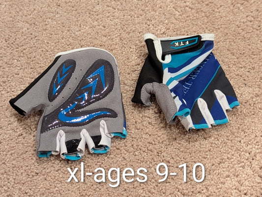 Blue/grey half finger Gloves-bike,climb,etc