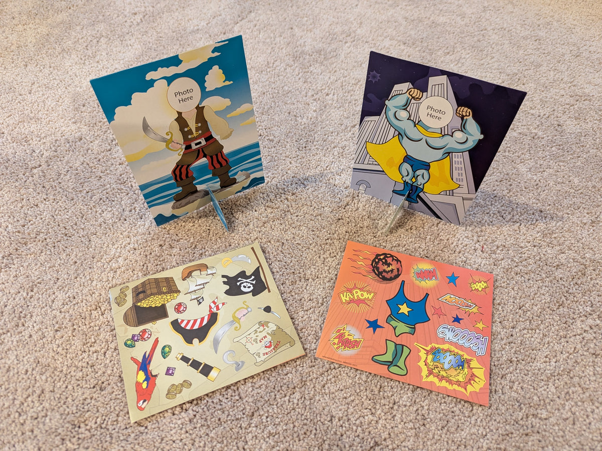 Pirate/superhero Photo sticker kit
