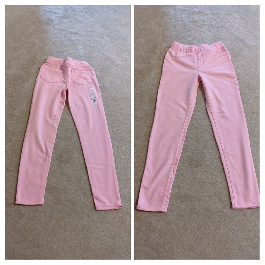 NEW($20) Pink jegging - size Youth - 8 (M)