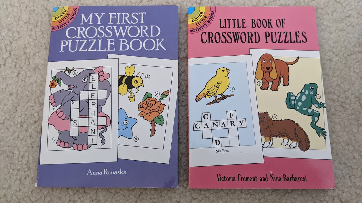 Pair of My First Crossword Puzzle Books