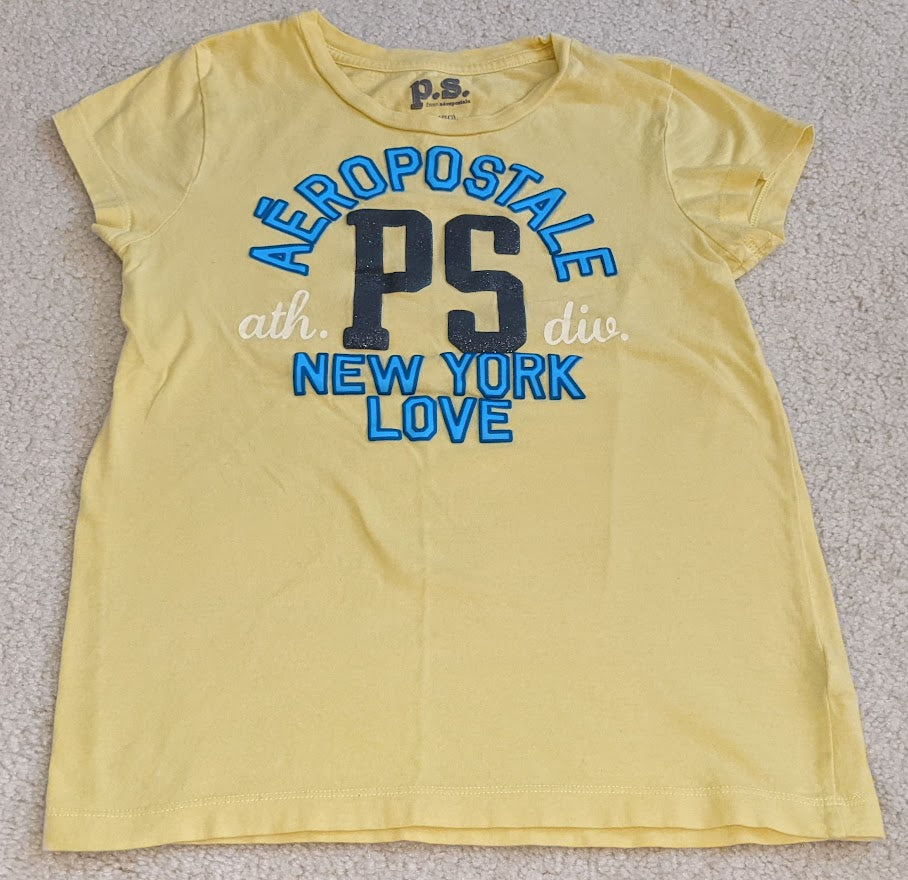 Aeropostale- ss yellow shirt - size Youth - 10 (L)