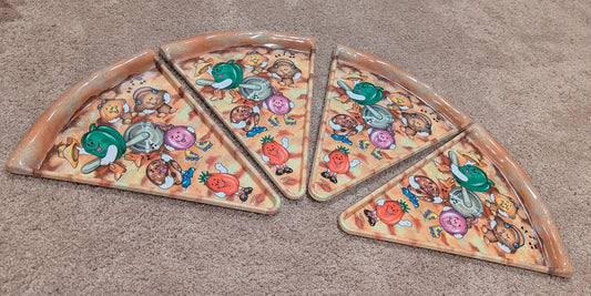 Set of 4 pizza plates -dishwasher safe