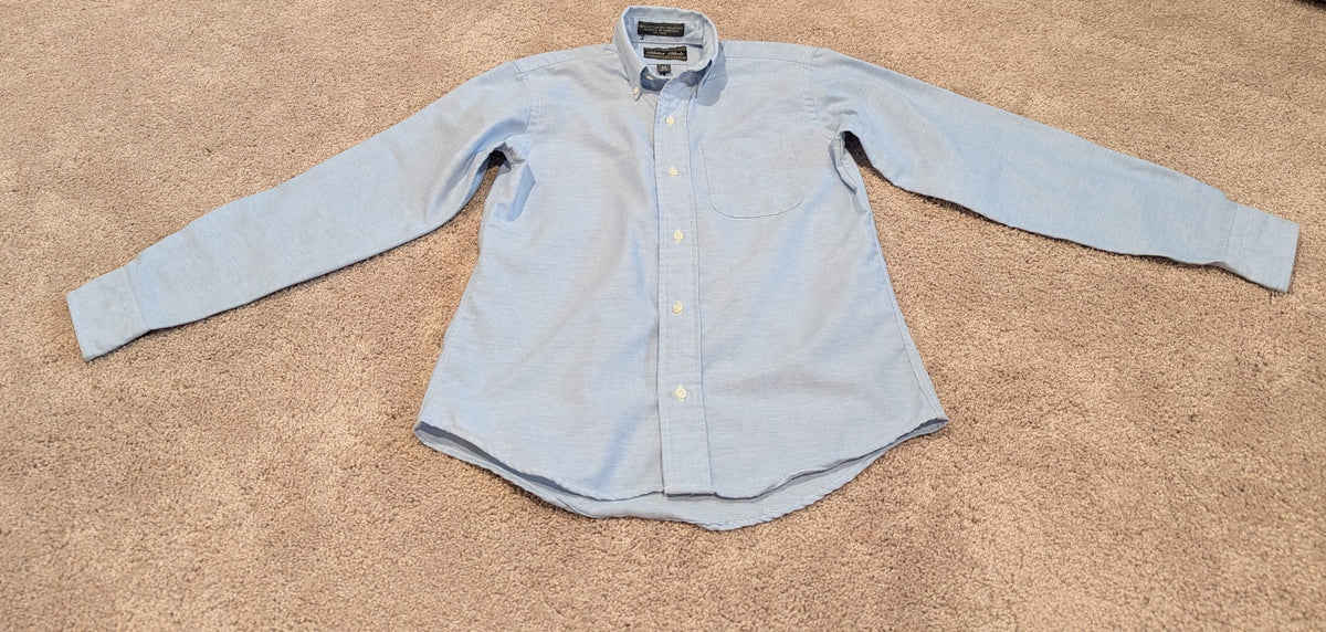 LS light blue Button up shirt - size Youth - 10 (L)